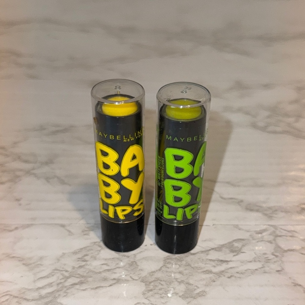 Maybelline Baby Lips Lip Balm 90 minty sheer & fierce n tangy 75 Y2K
